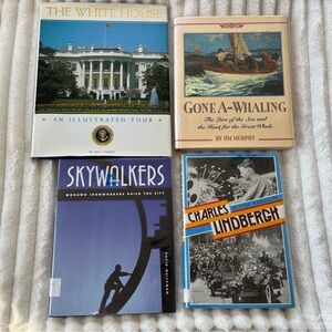 Homeschooling Book Lot White House Charles Lindbergh Skywalker Gone A-Whaling HB